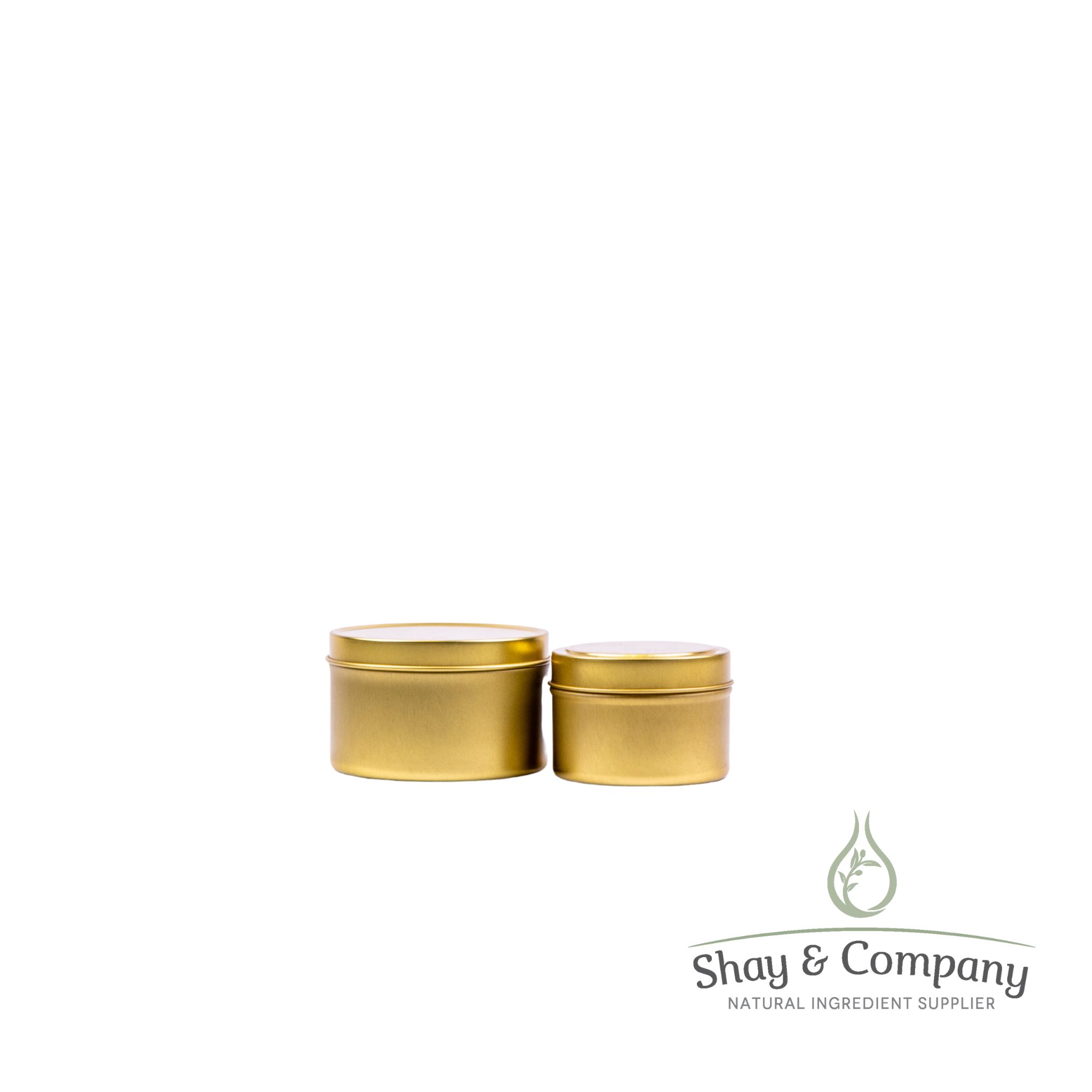 Gold Tin 8oz Gold Tin with Lid, excellent for candles