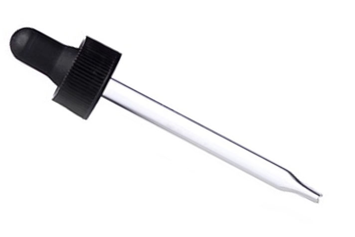 1OZ Dropper Black Glass 20/400 (Bottle sold separately) **New Pricing!!