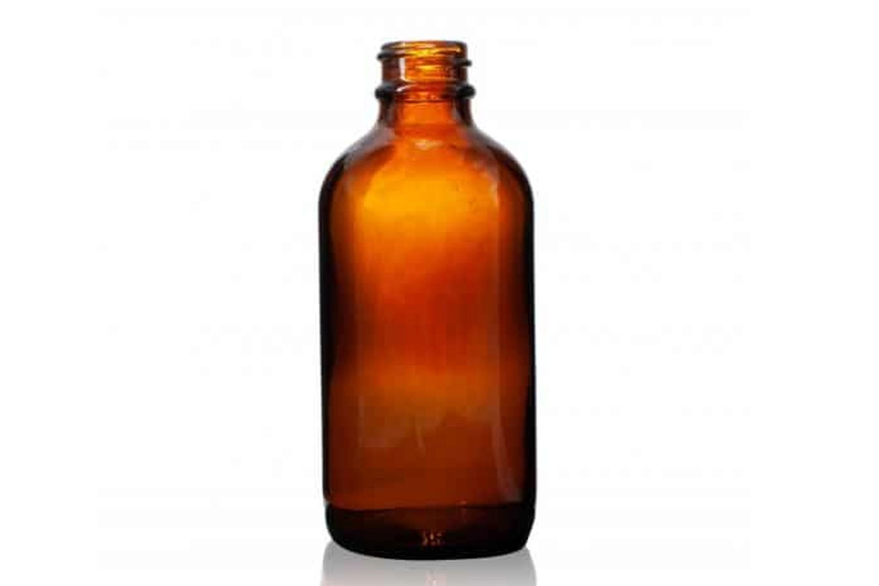 8OZ AMBER GLASS BOTTLES 28/400 (LIDS SOLD SEPARATELY)